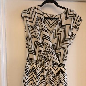 Dressy Black and White Striped Romper